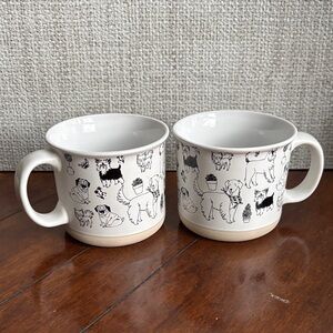 St. Nicholas Square Set of Two Dog Print Mugs